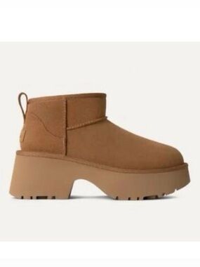 UGG Classic Ultra Mini New Heights Chestnut Women’s Boots Size 10 NWT
